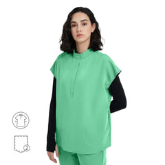 Avant Mandarin Collar Scrub Top - Zipper Placket