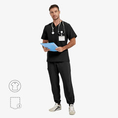 Blusa médica con cuello en V Douglas