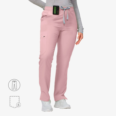 Elegant Straight-leg Scrub Pants