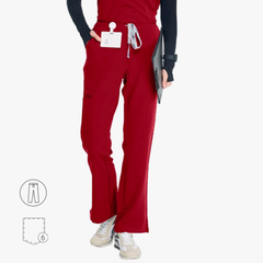 Elegant Straight-leg Scrub Pants