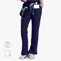 Elegant Straight-leg Scrub Pants