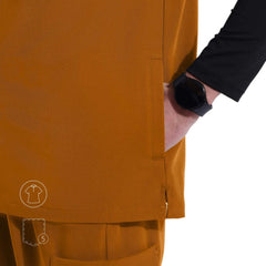 Blusa médica con cuello mandarín Ezra