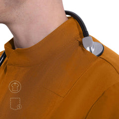 Blusa médica con cuello mandarín Ezra