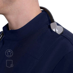 Blusa médica con cuello mandarín Ezra