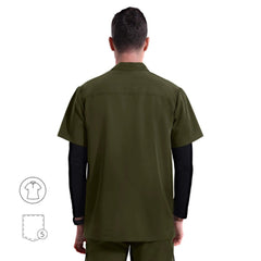 Blusa médica con cuello mandarín Ezra