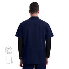 Blusa médica con cuello mandarín Ezra