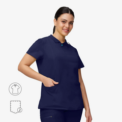 Avant Polo Collar Scrub Top