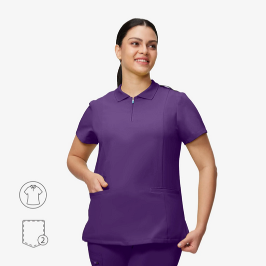 Avant Polo Collar Scrub Top