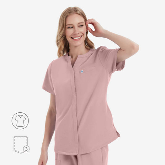 Avant Snap-Front Scrub Top