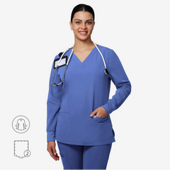 Blanche V-neck Longsleeve Scrub Top
