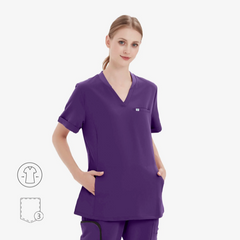 Evelyn V-neck Scrub Top
