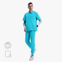 Ezra Polo Collar Scrub Top