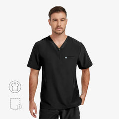 Blusa médica con cuello en V Douglas