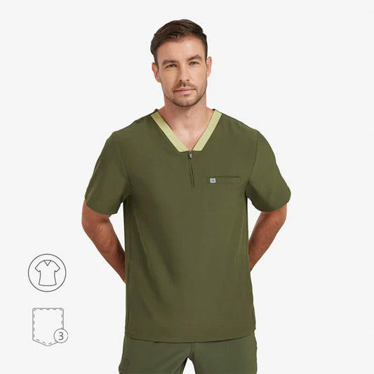Blusa médica con cuello en V Douglas