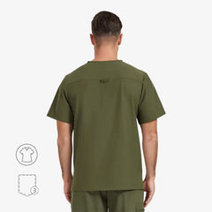 Blusa médica con cuello en V Douglas