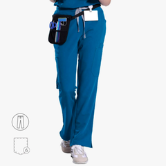 Elegant Straight-leg Scrub Pants