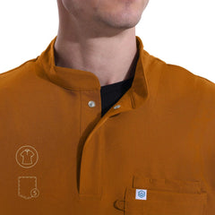 Blusa médica con cuello mandarín Ezra