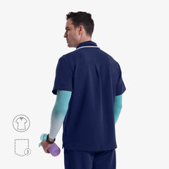 Ezra Polo Collar Scrub Top